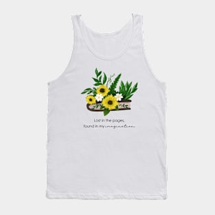 Lost in pages, found in my imagination - Book Lover Tank Top